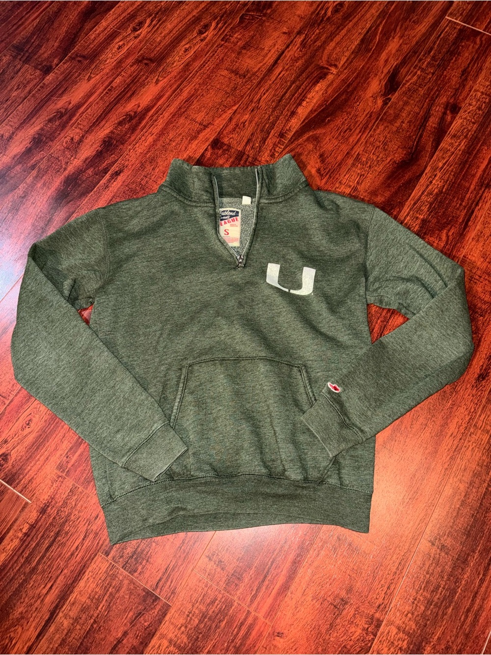 UNIVERSITY OF MIAMI - Half Zip in Hunter Green